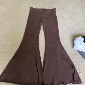 Aerie flared ribbed leggings